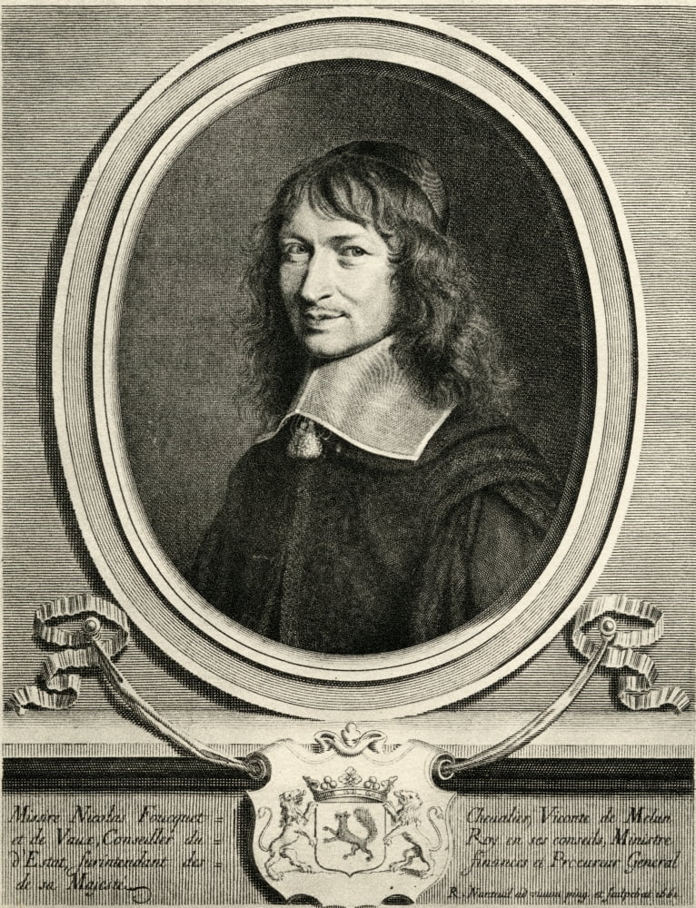 Nicolas Fouquet1615-1680 Chevalier Vicomte De Melun Et Vaux French Minister Of State And Superintendent Of Finances Engraved By R Nanteuil Canvas Art - Ken Welsh Design Pics (26 x 34)