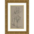 thumbnail image 1 of Nicolas Lancret 10x14 Gold Ornate Wood Frame and Double Matted Museum Art Print Titled - Standing Hunter Holding a Rifle (18th Century), 1 of 4