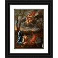thumbnail image 1 of Nicolas Poussin 14x18 Black Ornate Wood Framed Double Matted Museum Art Print Titled - The Return of the Holy Family to Nazareth (C. 1627), 1 of 5