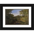 thumbnail image 1 of Nicolas Poussin 18x13 Black Ornate Wood Framed Double Matted Museum Art Print Titled - Landscape with Two Nymphs and a Snake, 1 of 5