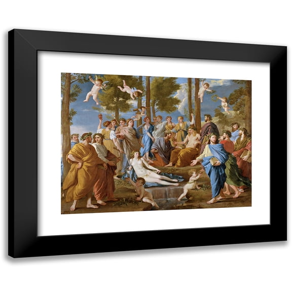 Nicolas Poussin 18x14 Black Modern Framed Museum Art Print Titled - The Parnassus