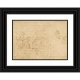 thumbnail image 1 of Nicolas Poussin 24x18 Black Ornate Framed Double Matted Museum Art Print Titled: Study for the Triumph of Neptune and Amphitrite (1635), 1 of 5