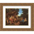 thumbnail image 1 of Nicolas Poussin 2x Matted 24x20 Gold Ornate Framed Art Print 'Mars and Venus', 1 of 2