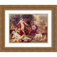 thumbnail image 1 of Nicolas Poussin 2x Matted 24x20 Gold Ornate Framed Art Print 'Midas and Bacchus', 1 of 2