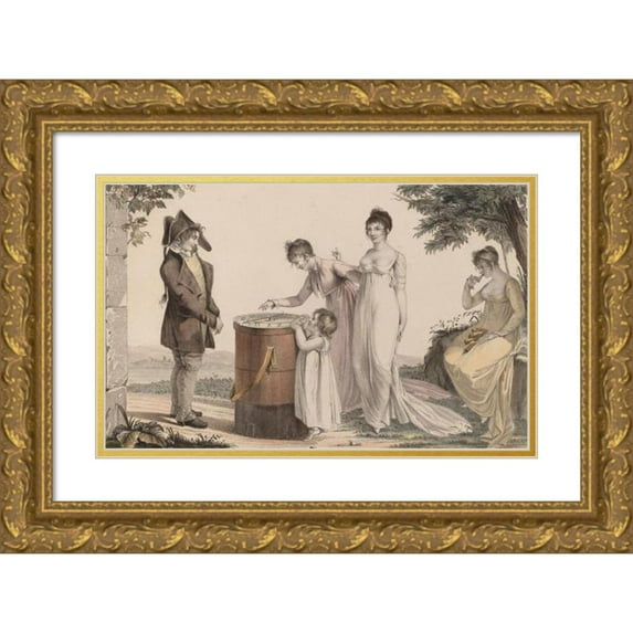 Nicolas Schencker 24x17 Gold Ornate Framed and Double Matted Museum Art Print Titled - The Forgotten