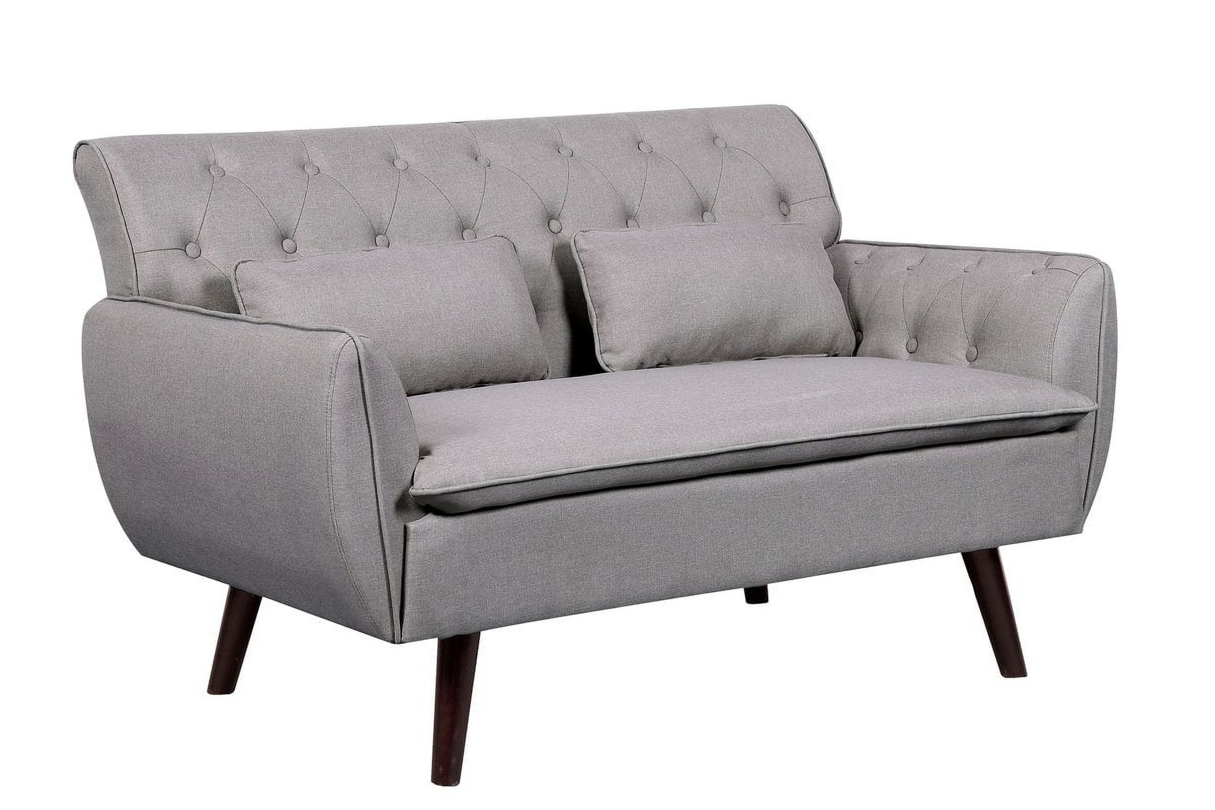 Nicolasa Linen Tufted Loveseat