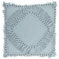 thumbnail image 1 of Nicole Curtis Diamond Fringe 18"X18" Ocean Throw Pillow, 1 of 6