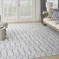 thumbnail image 1 of Nourison Home Machine Washable Series 1 Geometric Ivory/Grey 9'2" x 12' Area Rug (9x12), 1 of 9