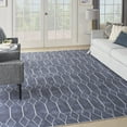 thumbnail image 1 of Nourison Home Machine Washable Series 1 Geometric Navy 9'2" x 12' Area Rug (9x12), 1 of 9
