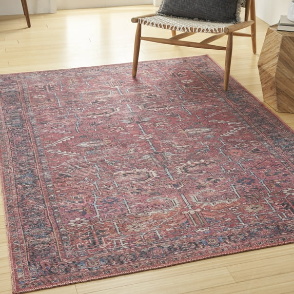 Nourison Home Machine Washable Series 1 Persian Brick 6' x 9' Area Rug, (6x9)