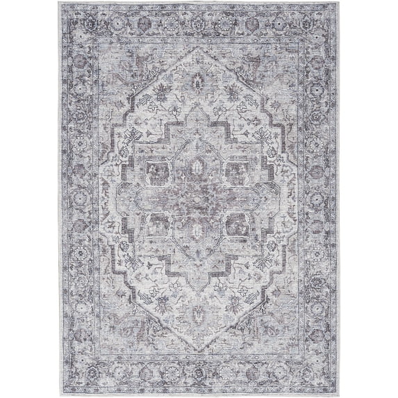 Nourison Home Machine Washable Series 1 Persian Ivory Beige 4' x 6' Area Rug (4x6)