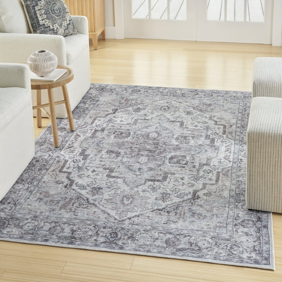 Nourison Home Machine Washable Series 1 Persian Ivory Beige 6' x 9' Area Rug (6x9)