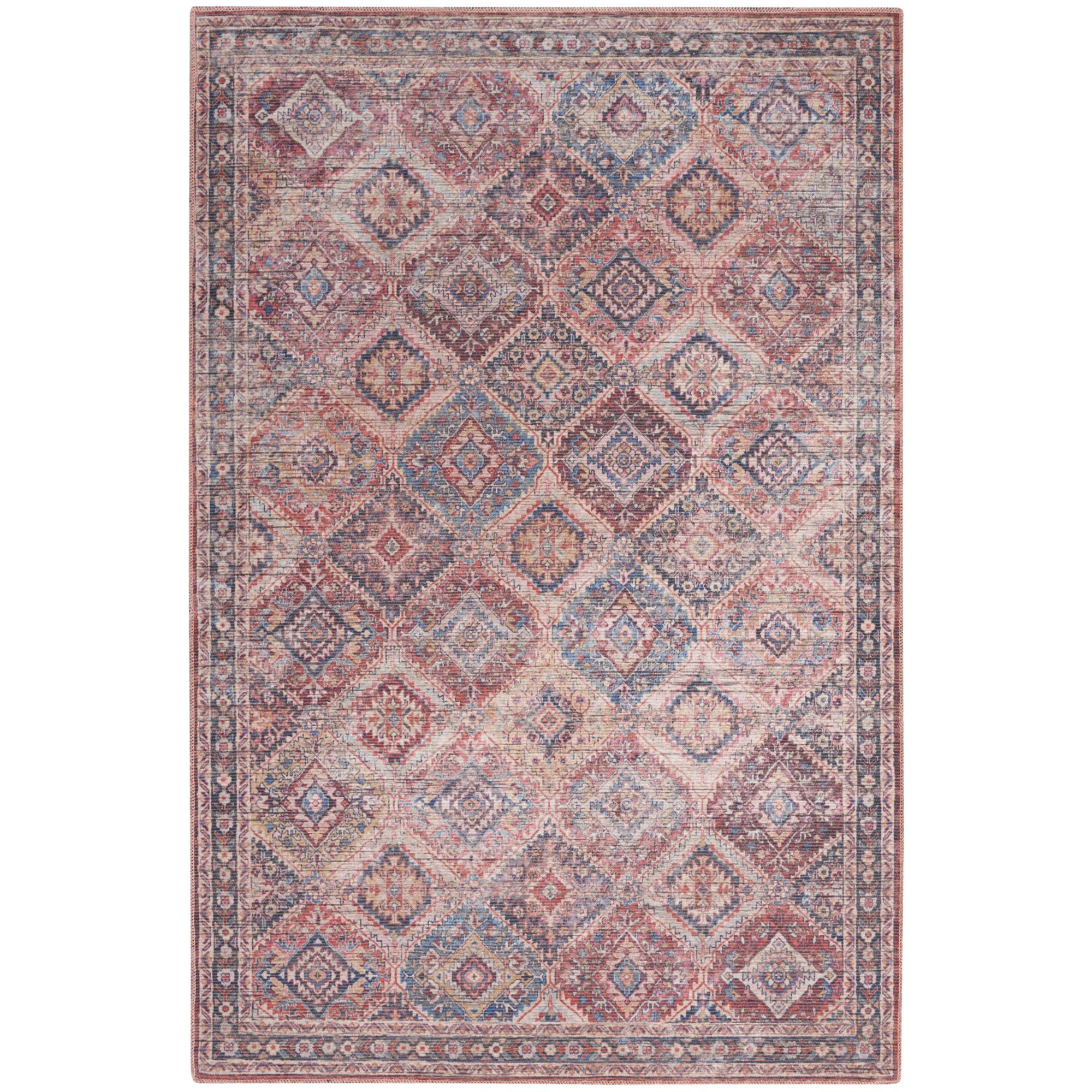 Nourison New Concept Washables Vintage Persian Indoor Rug Multicolor 6' x 9'