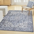 thumbnail image 1 of Nourison Home Machine Washable Series 1 Persian Navy Ivory 4' x 6' Area Rug (4x6), 1 of 10
