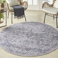 thumbnail image 1 of Nourison Home Machine Washable Series 1 Vintage Grey 7'10" x Round Area Rug (8 Round), 1 of 12