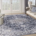 thumbnail image 1 of Nourison Home Machine Washable Series 1 Vintage Ivory Navy 9'2" x 12' Area Rug (9x12), 1 of 9