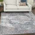 thumbnail image 1 of Nicole Curtis Machine Washable Vinatge Boho Light Blue Multi 7'10" x 9'10" Area Rug, (8' x 10'), 1 of 11