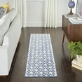 thumbnail image 1 of Nourison Home Modern Geometric Blue 2'3" x 8' Area Rug, (2' x 8'), 1 of 9