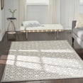 thumbnail image 1 of Nourison Home Modern Geometric Grey 3'9" x 5'9" Area Rug, (4' x 6'), 1 of 9
