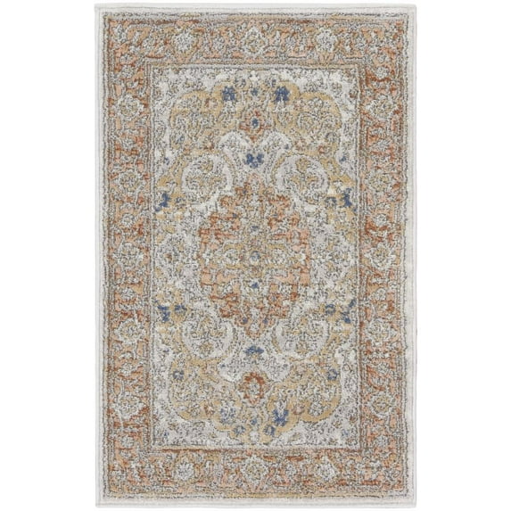 Nicole Curtis Series 4 2' x 3' Ivory/Multi Vintage Indoor Rug