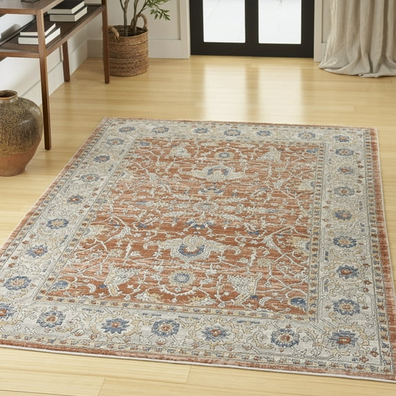 Nicole Curtis Series 4 Persian Grey/Multi 5'3" x 7'3" Area Rug, (5x7)