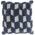 thumbnail image 1 of Nicole Curtis Tufted Checkers 18"X18" Navy Throw Pillow, 1 of 6