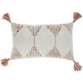 thumbnail image 1 of Nourison Home Woven Triangles 12"X20" Rust Throw Pillow, 1 of 6