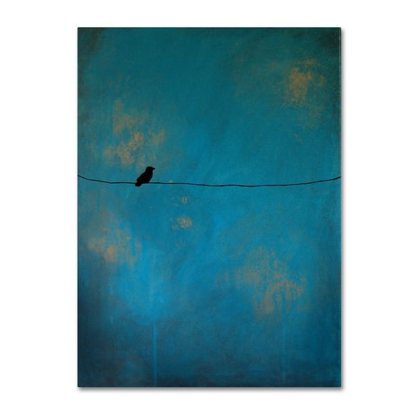 Nicole Dietz 'Lone Bird Blue' Canvas Art