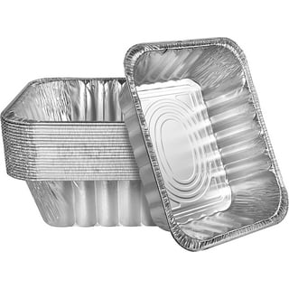 Vezee 9 x 13 Inches Disposable 1/2 Size Deep Foil Aluminum Pan: Qty 30, Silver