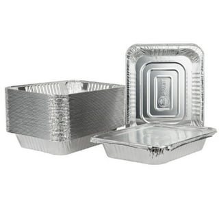Vezee 9 x 13 Inches Disposable 1/2 Size Deep Foil Aluminum Pan: Qty 30, Silver