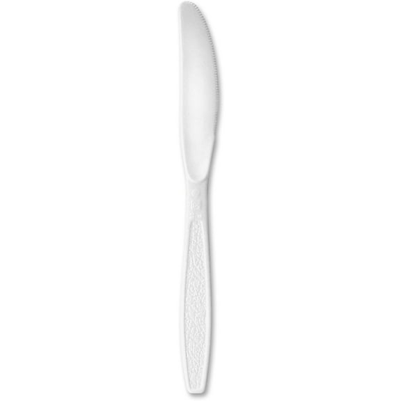 Nicole Fantini Medium Weight White Disposable Plastic Knife Collection: Qty 100