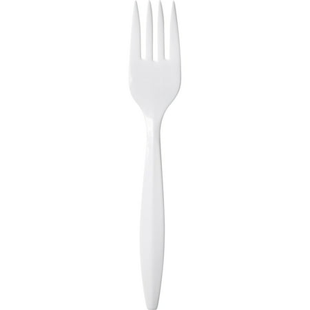 VeZee's Disposable Economical Plastic White Forks (200 Count) for home Resturant, Hotel, Deli & big parties