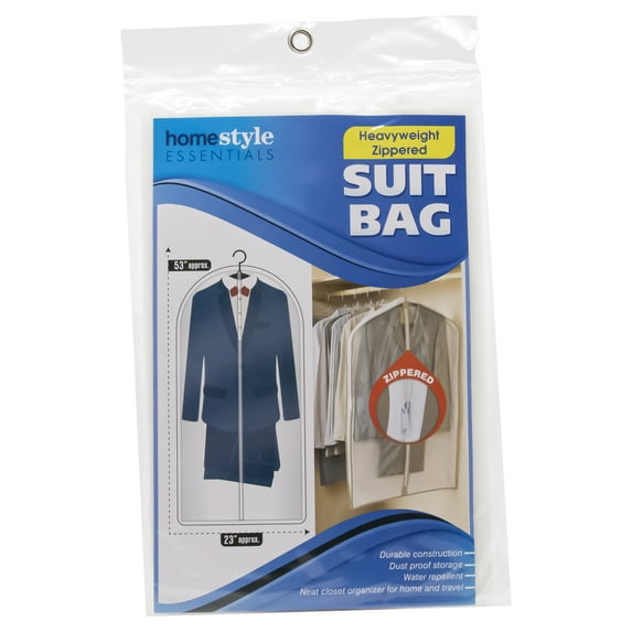 Nicole Fantini's Garment Bags 2- Suit Bag for Storage 53 X 23 inches Dust Proof Suit Protector Cover with Full Zipper for Suit Coat Dress Closet Storage