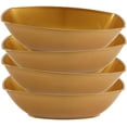 thumbnail image 1 of VeZee's Gold 80oz Oval Shaped Disposable Plastic Serving Luau Bowls to serve Salad, Snack and Food in Elegant Parties , Hotel & Restaurant. 8Ct, 1 of 4