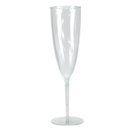 Nicole Fantini's Lillian Tablesettings 6oz Disposable Clear Plastic Champagne Flutes8/Pack for Elegant Parties, Weddings & All Occasions:1 Pack