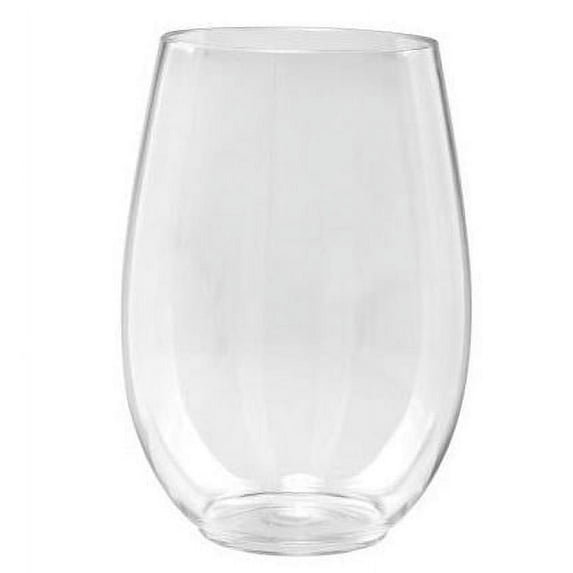 VeZee's Lillian Tablesettings 16oz Clear Stemless Tumbler for Elegant Parties & Weddings :. 150CT
