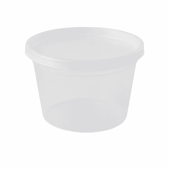 Heavy Duty 16 Oz Deli Food Storage Containers with Airtight Lids, BPA Free Leak Proof Plastic Meal Prep Containers, Clear, Set of 24