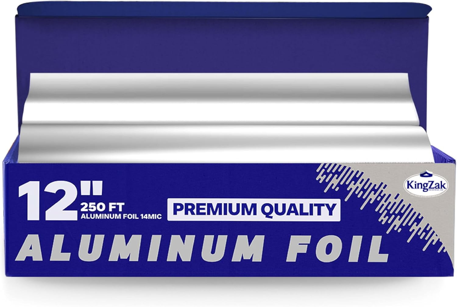 Nicole Home Collection Non-Stick Heavy Duty Aluminum Foil Roll, for Kitchen Use, Baking, Roasting, & Food Storage, 12” x 250’