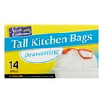thumbnail image 1 of Nicole Home Collection Tall Kitchen Drawstring Trash Bags, 13 Gallon, White, 14 Ct, 1 of 2