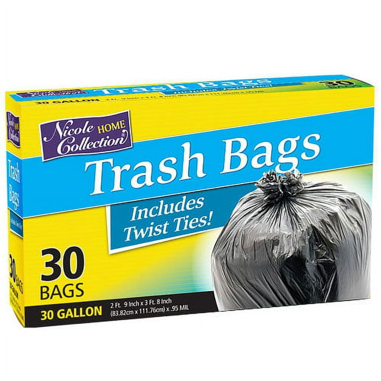 Nicole Home Collection Lawn & Leaf Trash Bags with Twist Ties