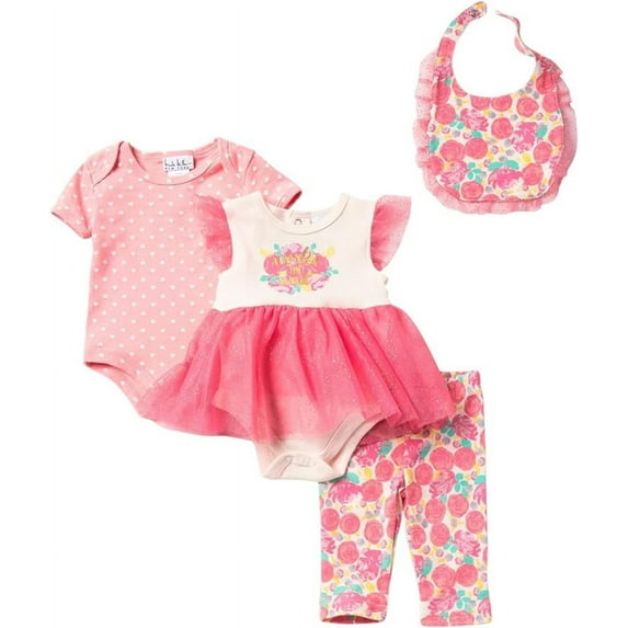 Nicole Miller 4-Piece Skirted Creeper Set (Baby Girls) 0-3 Month