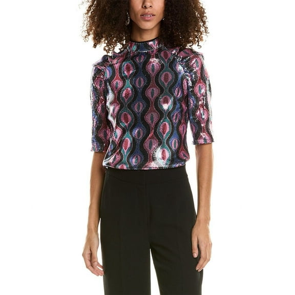 Nicole Miller All Over Sequin Top by Curated Brands
