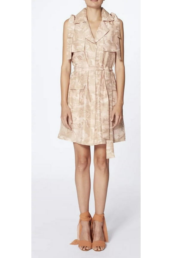 Artelier CAMOUFLAGE Safari Camo Safari Tie Dress, US 4