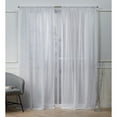 thumbnail image 1 of Nicole Miller Belfry Sheer Rod Pocket Top Curtain Panel Pair, 50x84, White, 1 of 7
