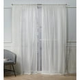 thumbnail image 1 of Nicole Miller Belfry Sheer Rod Pocket Top Curtain Panel Pair, 50x96, Snowflake, 1 of 7