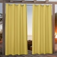 thumbnail image 1 of Nicole Miller Canvas Indoor/Outdoor Grommet Top Curtain Panel Pair, 54"x108", Butter, 1 of 10