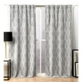 thumbnail image 1 of Nicole Miller Circuit Room Darkening Blackout Hidden Tab/Rod Pocket Top Curtain Panel Pair, 52"x84", Ash Grey, 1 of 7