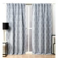 thumbnail image 1 of Nicole Miller Circuit Room Darkening Blackout Hidden Tab/Rod Pocket Top Curtain Panel Pair, 52"x84", Chambray Blue, 1 of 7