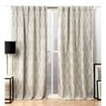 thumbnail image 1 of Nicole Miller Circuit Room Darkening Blackout Hidden Tab/Rod Pocket Top Curtain Panel Pair, 52"x84", Linen, 1 of 7
