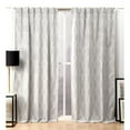 thumbnail image 1 of Nicole Miller Circuit Room Darkening Blackout Hidden Tab/Rod Pocket Top Curtain Panel Pair, 52"x96", Dove Grey, 1 of 10